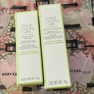 Mary Kay Satin Lips Shea Set - White Tea & Citrus